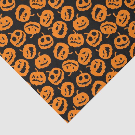 Jack O'Lantern | Trick-Leckerei-Halloween-Kürbis Seidenpapier (Ausschnitt)