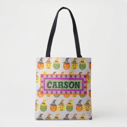 Jack O'Lantern Trick oder Treat Tasche (Vorderseite)