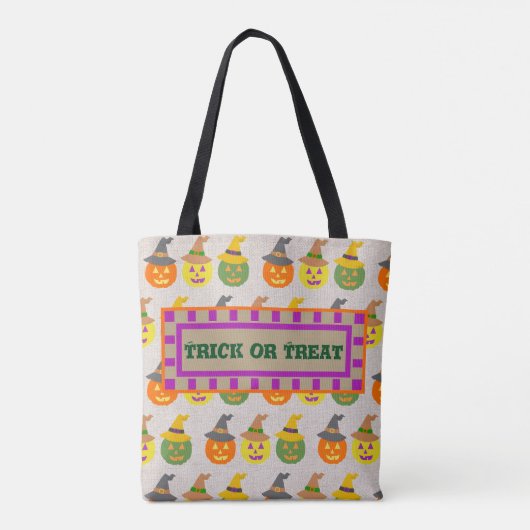 Jack O'Lantern Trick oder Treat Tasche (Rückseite)