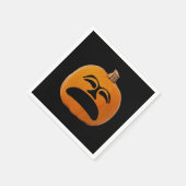 Jack O'Lantern Unhappy Face Halloween Paper Serviette (Ecke)