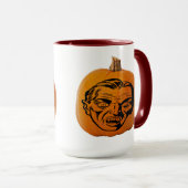 Jack O'Lantern Vampire Gefechtsanfall Halloween Pu Tasse (VorderseiteRechts)