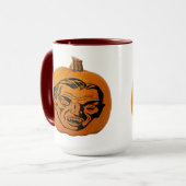 Jack O'Lantern Vampire Gefechtsanfall Halloween Pu Tasse (Vorderseite Links)