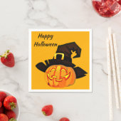 Jack O'Lantern Witch Happy Halloween Party Serviette (Beispiel)