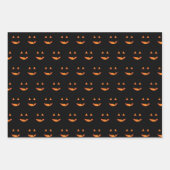 Jack o'lantern Wrapping Paper Flat Sheet Set 3 Geschenkpapier Set (Vorderseite)