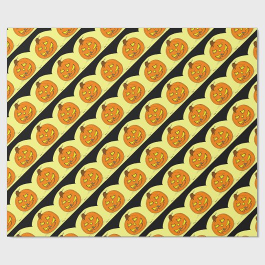 Jack o'Lantern Wrapping Paper Geschenkpapier (Flach)