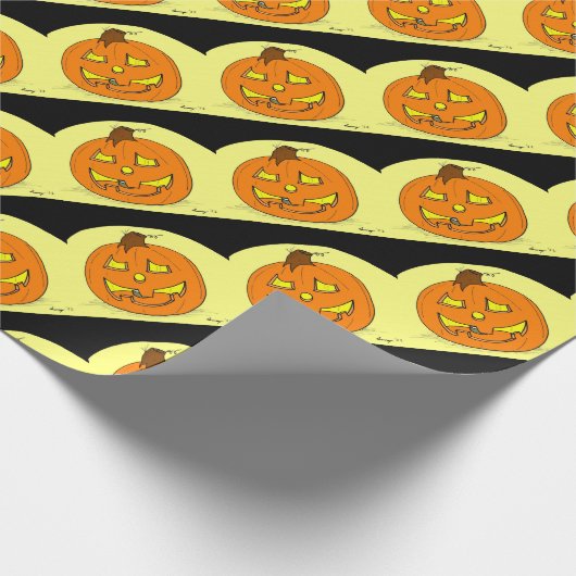 Jack o'Lantern Wrapping Paper Geschenkpapier (Ecke)