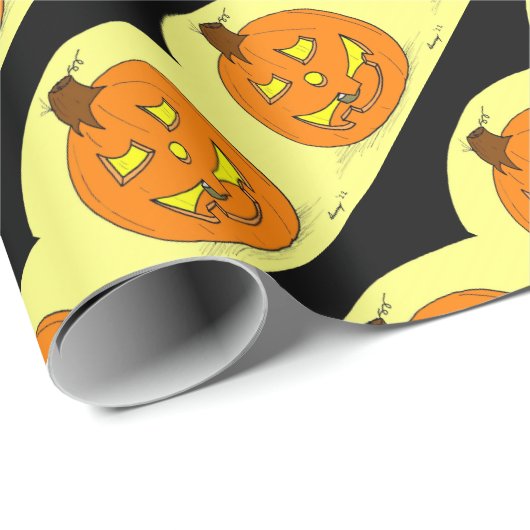 Jack o'Lantern Wrapping Paper Geschenkpapier (Rolleneckpunkt)