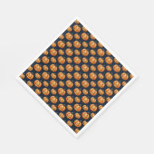 Jack o'Lanterns am Schwarzen Halloween Serviette (Ecke)