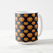 Jack o'Lanterns auf schwarz Kaffeetasse (VorderseiteRechts)