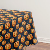 Jack O'Lanterns auf schwarz Tischdecke (Beispiel)