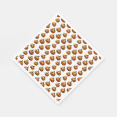 Jack O'Lanterns auf Weiß Serviette (Ecke)