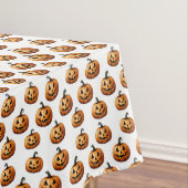 Jack O'Lanterns auf Weiß Tischdecke (Beispiel)