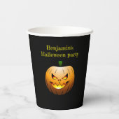 Jack O'lanterns Halloween Night Pappbecher (Rückseite)