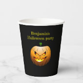 Jack O'lanterns Halloween Night Pappbecher (Vorderseite)