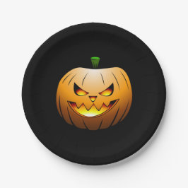 Jack O'lanterns Halloween Night Pappteller