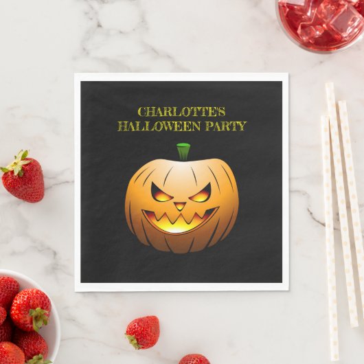 Jack O'lanterns Halloween Night Serviette (Beispiel)