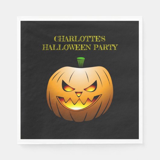 Jack O'lanterns Halloween Night Serviette (Vorderseite)