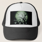 Jack O'Lanterns nachts Truckerkappe (Vorderseite)