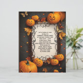 Jack O'Lanterns und Schmetterlinge Halloween-Party Briefbogen (Stehend Vorderseite)