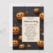 Jack O'Lanterns und Twigs-Halloween-Party Einladung (Vorderseite)