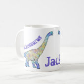 Jack osaurus Colorful Brachiosaurus Dinosaurier Na Kaffeetasse (Vorderseite Links)