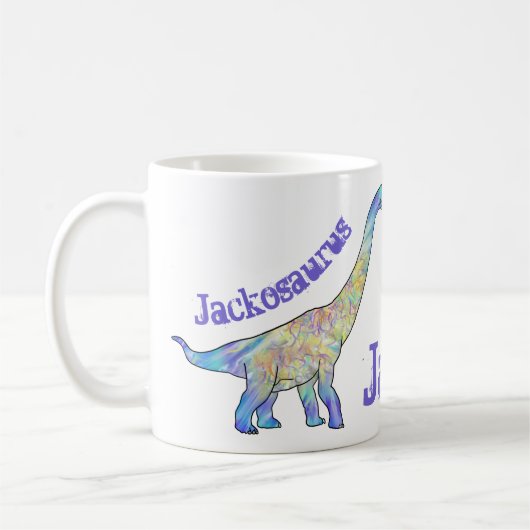 Jack osaurus Colorful Brachiosaurus Dinosaurier Na Kaffeetasse (Links)