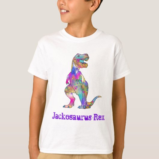Jack osaurus Funny Farbenfroh Niedlich T Rex Dinos T-Shirt (Vorderseite)