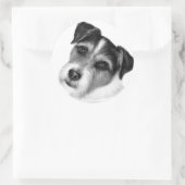 Jack (Parson) Russell Terrier Runder Aufkleber (Tasche)