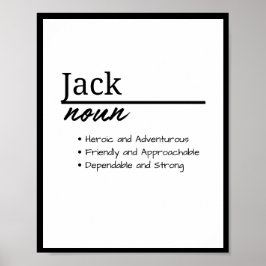 Jack, Personalisierte Bezeichnung für Junge Poster