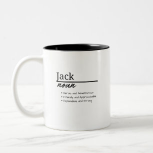 Jack, Personalisierte Bezeichnung für Junge Zweifarbige Tasse