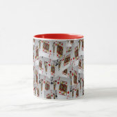 Jack, Pokerkarten, Red Combo Kaffee Tasse (Zentrum)