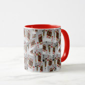 Jack, Pokerkarten, Red Combo Kaffee Tasse (VorderseiteRechts)