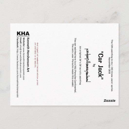 Jack, Postkarte (Rückseite)