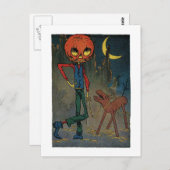 Jack Pumpkinhead mit Sawhorn Postkarte (Vorne/Hinten)