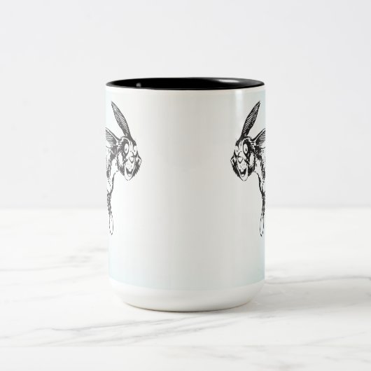 Jack-Rabbit-Kaffee-Tasse Zweifarbige Tasse (Mittel)