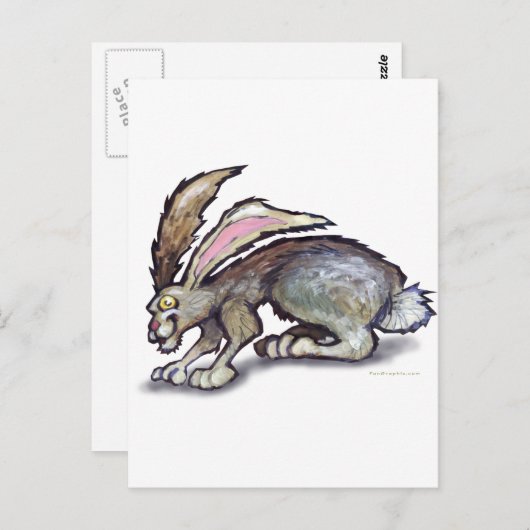 Jack Rabbit Postkarte (Vorne/Hinten)