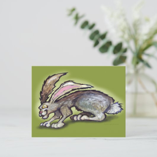 Jack Rabbit Postkarte (Stehend Vorderseite)