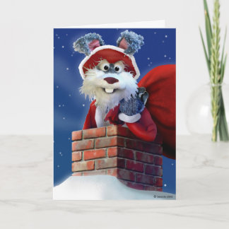 Jack Rabbit Santa Card Feiertagskarte