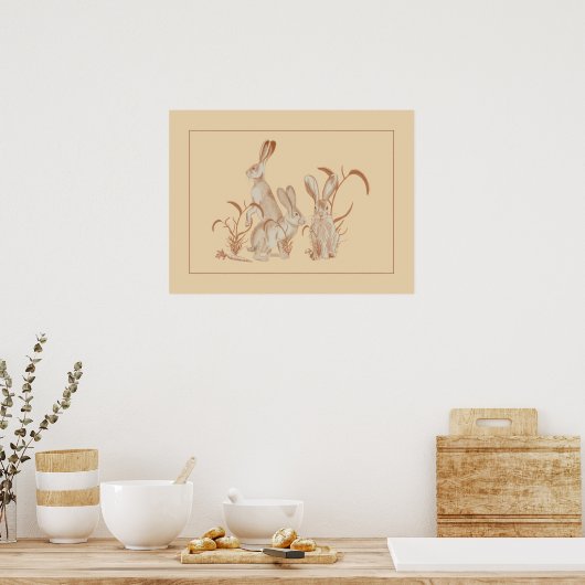 Jack Rabbit und Freunde Poster (Küche)