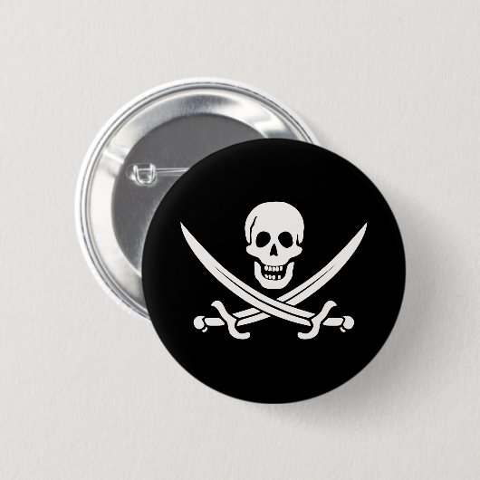 Jack Rackham Pirate Button (Vorne & Hinten)