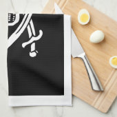 Jack Rackham; Piratenflagge Flag; Pirate Geschirrtuch (Viertel Falte)