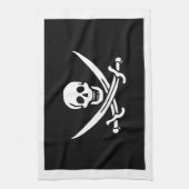 Jack Rackham; Piratenflagge Flag; Pirate Geschirrtuch (Vertikal)