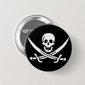 Jack Rackham Piratenflagge-FlaggePirat Button (Vorne & Hinten)