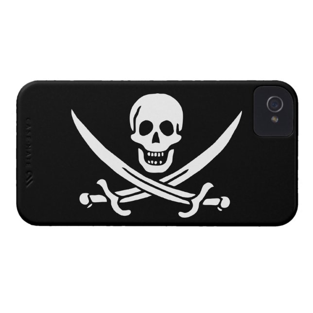 Jack Rackham Piratenflagge-FlaggePirat Case-Mate iPhone Hülle (Rückseite Horizontal)