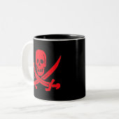 Jack Rackham- Rot Zweifarbige Tasse (Vorderseite Links)