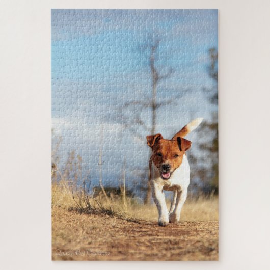 Jack Russel auf dem Lauf… Puzzle (Vertikal)