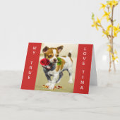 JACK RUSSEL CUSTOM VALENTINE-KARTE KARTE (Gelbe Blume)