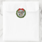 Jack Russel Dog Weihnachten Runder Aufkleber (Tasche)