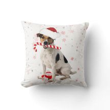 Jack-Russel-Hundeweihnachtsfeiertags-Kissen