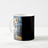 Jack Russel mit Collar Painting Print Kaffeetasse (Vorderseite Links)